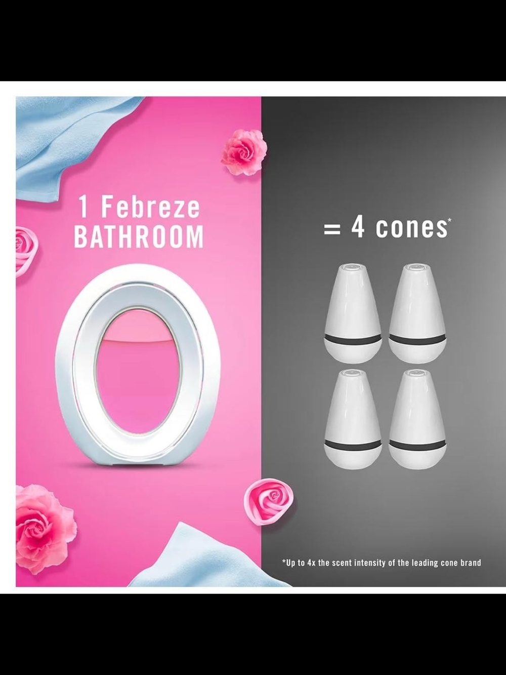 Febreze Bathroom Clip Air Freshener - April Fresh (Pink) - 6 Pack - Picture 5 of 6